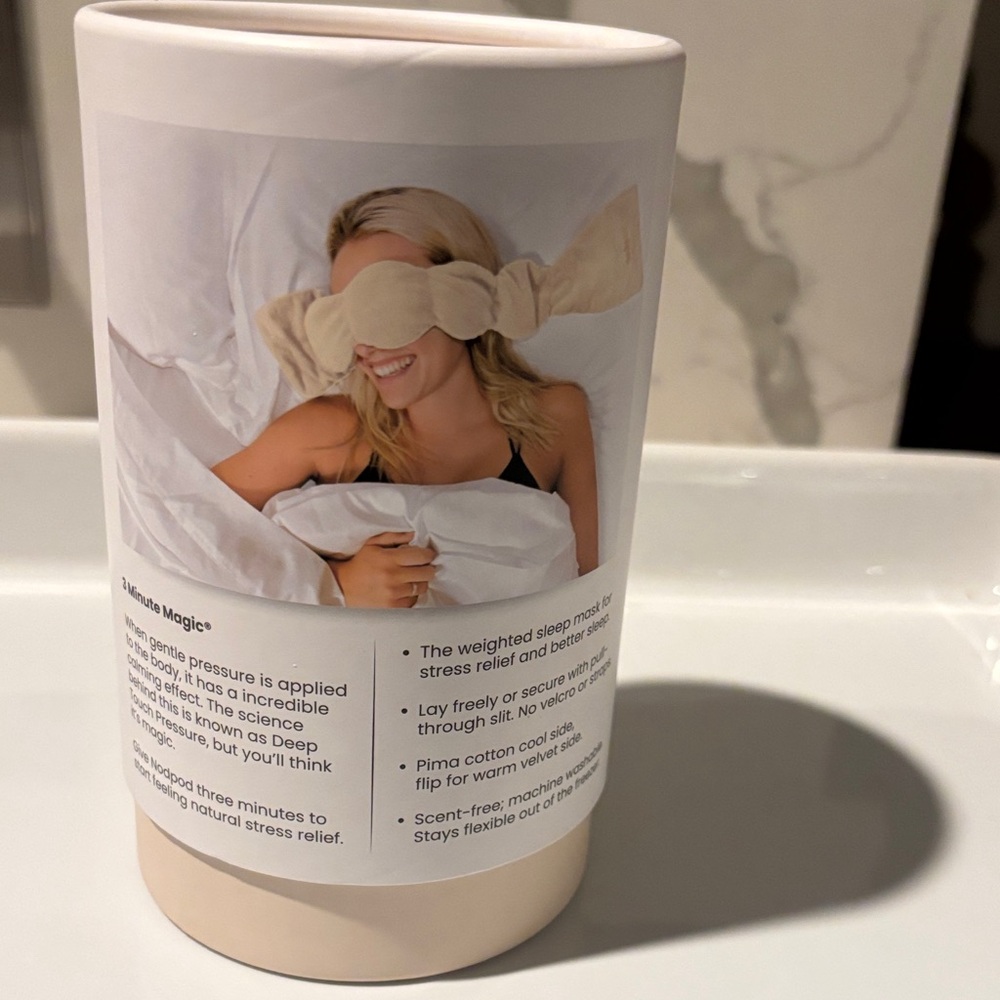 Nodpod Cream Weighted Eye Blanket - Picture 2 of 5